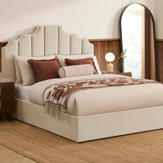 Bronte Ottoman Storage Bed - Ecru - DUSK