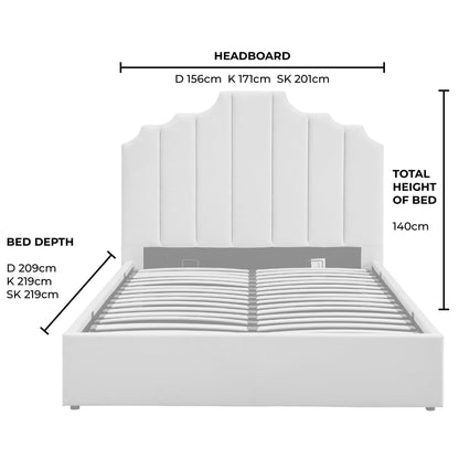 Bronte Ottoman Storage Bed - Ecru - DUSK