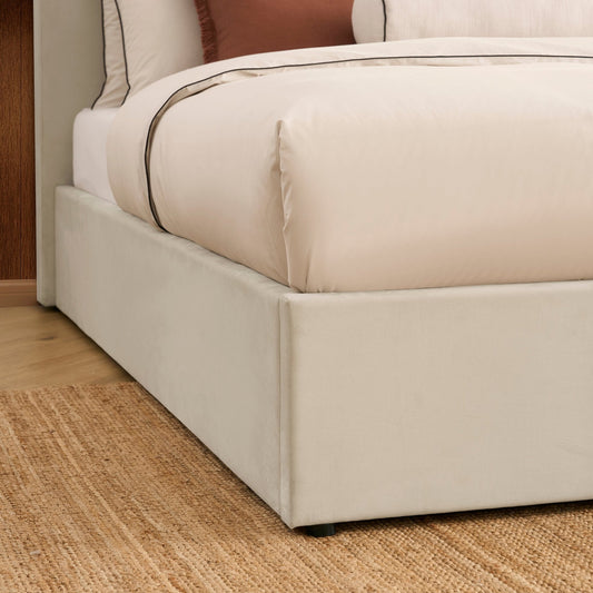 Bronte Ottoman Storage Bed - Ecru - DUSK