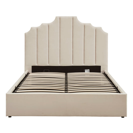 Bronte Ottoman Storage Bed - Ecru - DUSK
