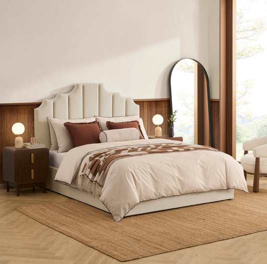 Bronte Ottoman Storage Bed - Ecru - DUSK