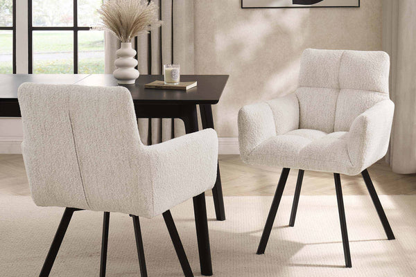 Brooke Dining Chair - Boucle Ivory - DUSK
