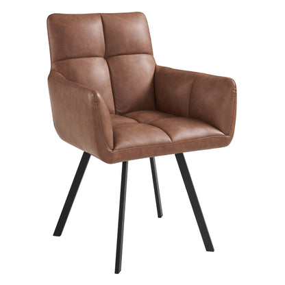 Brooke Dining Chair - Faux Leather - Tan - DUSK