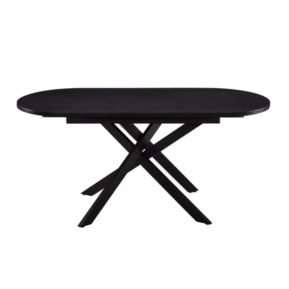 Brooke Oval Extendable 4 - 8 Seater Dining Table - Black - DUSK