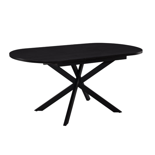 Brooke Oval Extendable 4 - 8 Seater Dining Table - Black - DUSK