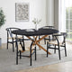 Brooke Oval Extendable 4 - 8 Seater Dining Table - Black/Wood - DUSK