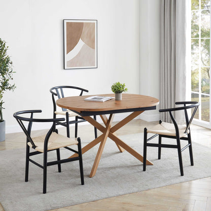 Brooke Oval Extendable 4 - 8 Seater Dining Table - Wood - DUSK