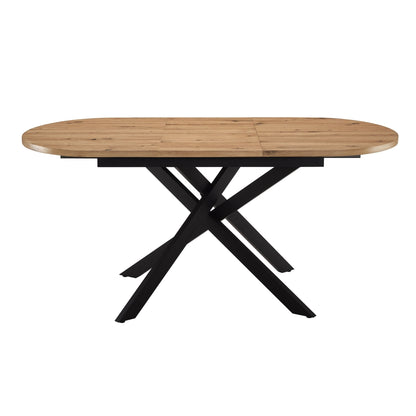 Brooke Oval Extendable 4 - 8 Seater Dining Table - Wood/Black - DUSK