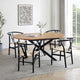 Brooke Oval Extendable 4 - 8 Seater Dining Table - Wood/Black - DUSK
