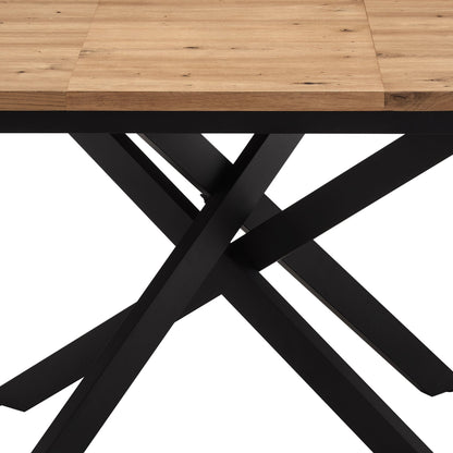 Brooke Oval Extendable 4 - 8 Seater Dining Table - Wood/Black - DUSK