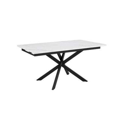 Brooke Rectangle 4 - 6 Seater Dining Table - Stone/Black - DUSK