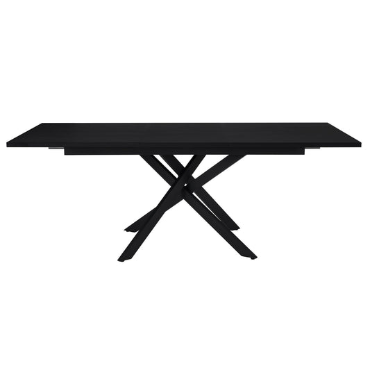 Brooke Rectangle Extendable 6 - 10 Seater Dining Table - Black - DUSK