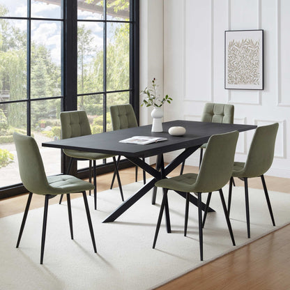 Brooke Rectangle Extendable 6 - 10 Seater Dining Table - Black - DUSK