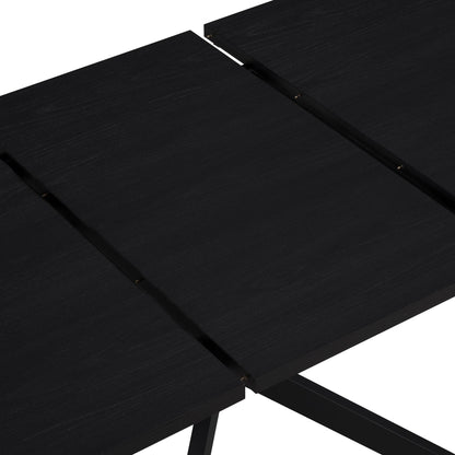 Brooke Rectangle Extendable 6 - 10 Seater Dining Table - Black - DUSK