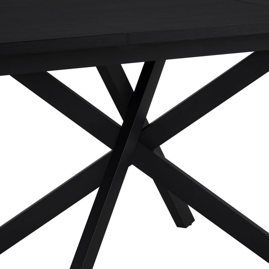 Brooke Rectangle Extendable 6 - 10 Seater Dining Table - Black - DUSK