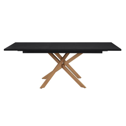 Brooke Rectangle Extendable 6 - 10 Seater Dining Table - Black/Wood - DUSK