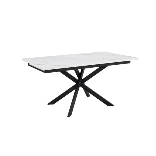 Brooke Rectangle Extendable 6 - 10 Seater Dining Table - Stone/Black - DUSK