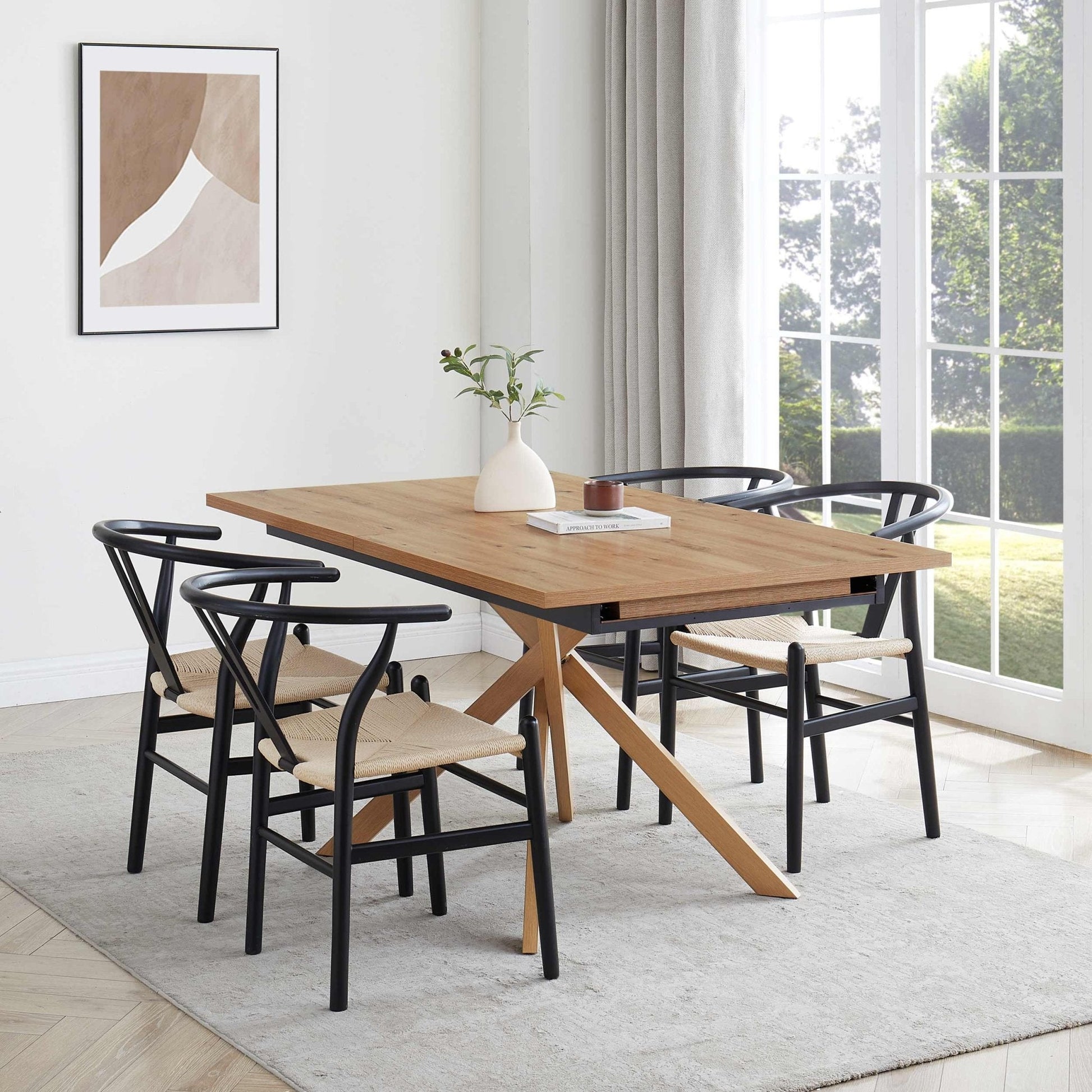 Brooke Rectangle Extendable 6 - 10 Seater Dining Table - Wood - DUSK