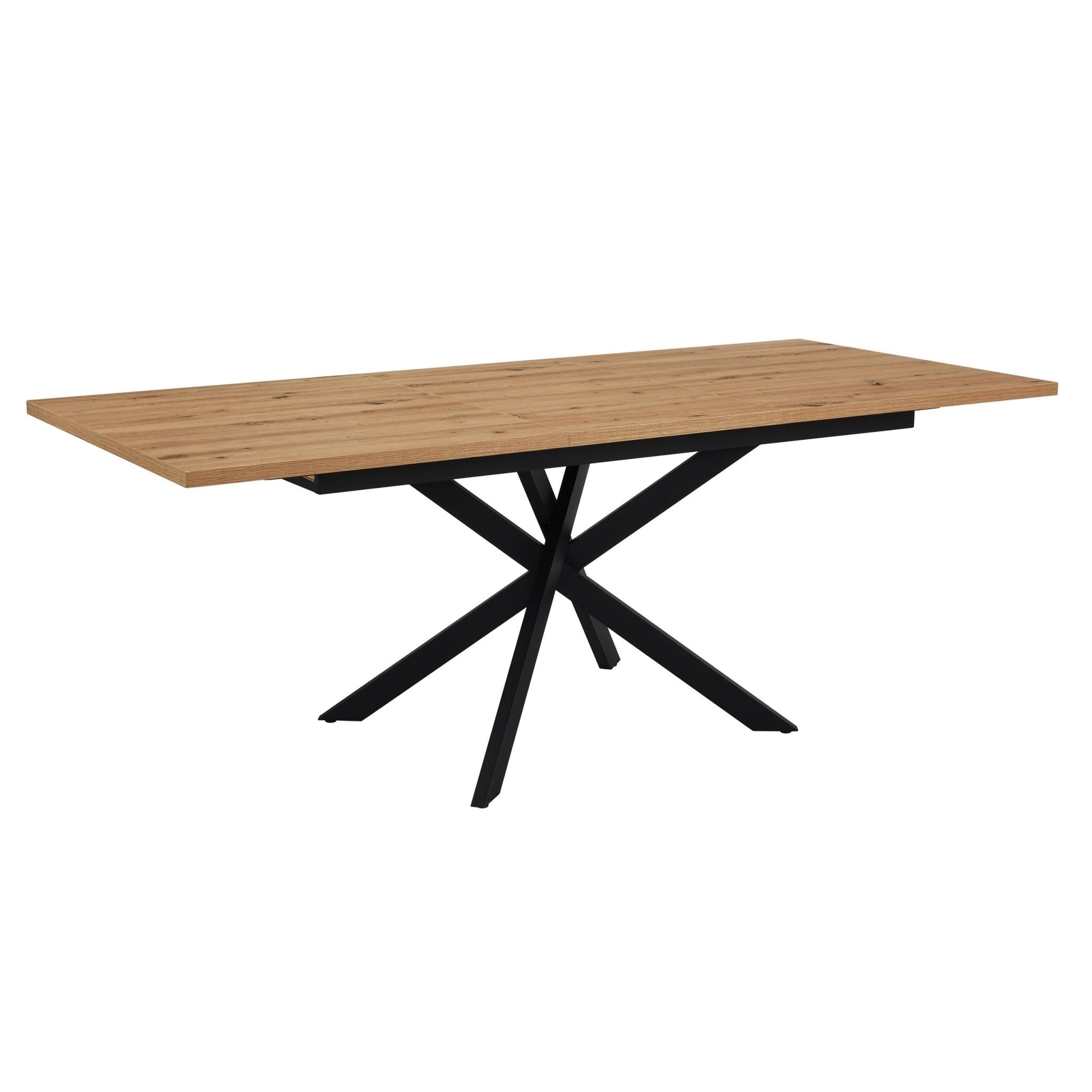 Brooke Rectangle Extendable 6 - 10 Seater Dining Table - Wood/Black - DUSK