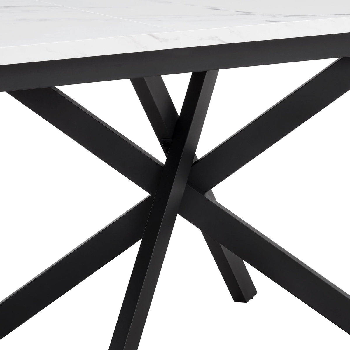 Brooke Rectangle Extendable 6-8 Seater Dining Table - Stone/Black - DUSK
