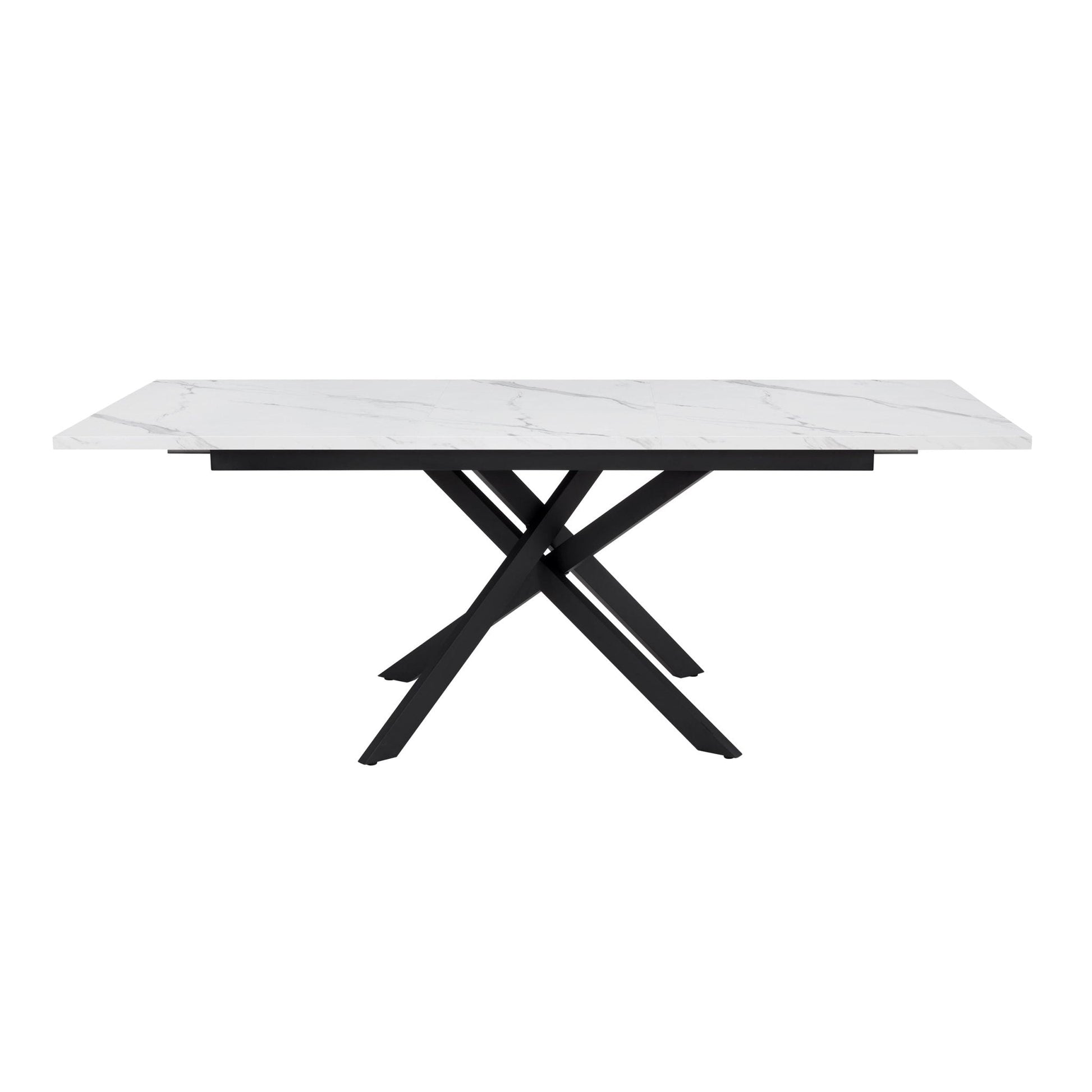 Brooke Rectangle Extendable 6-8 Seater Dining Table - Stone/Black - DUSK