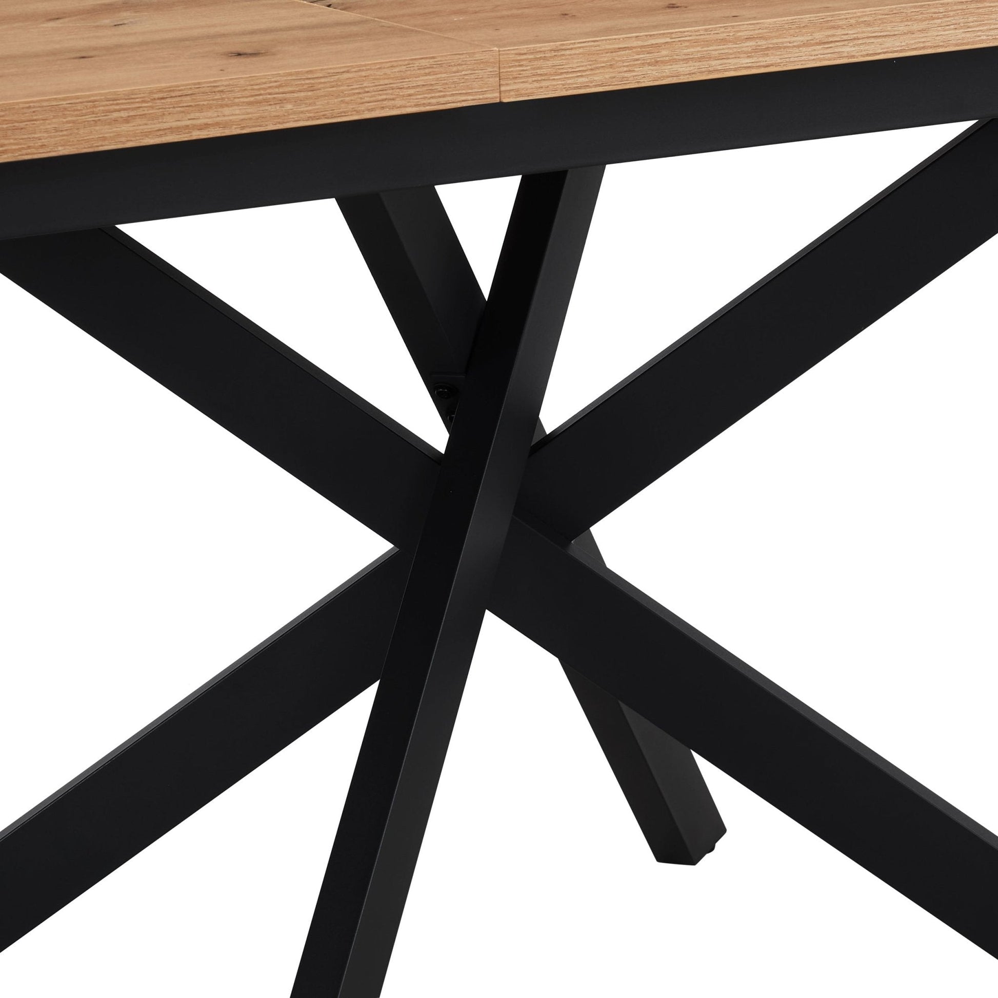 Brooke Rectangle Extendable 6-8 Seater Dining Table - Wood/Black - DUSK