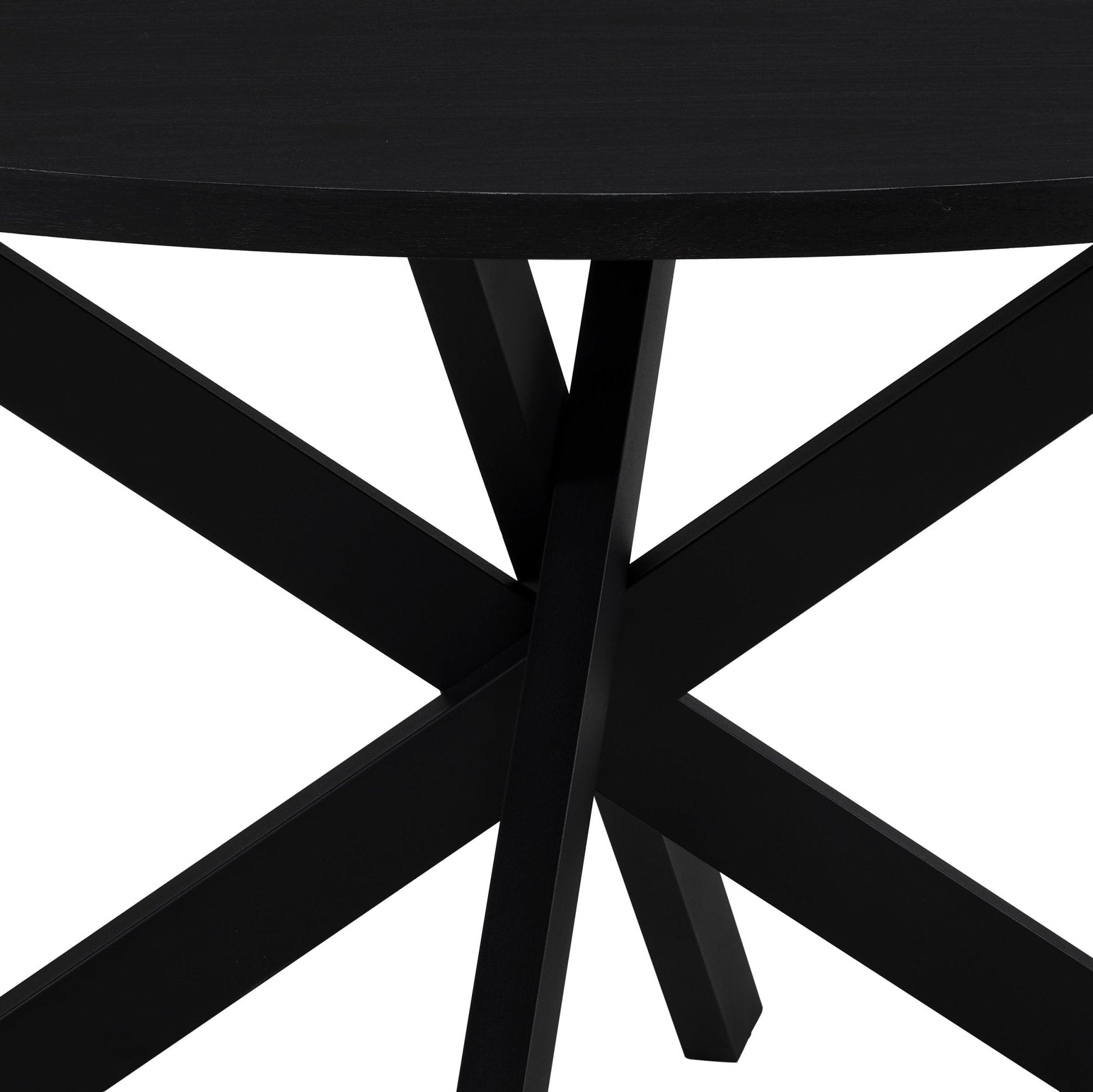 Brooke Round 4 - 6 Seater Dining Table - Black - DUSK