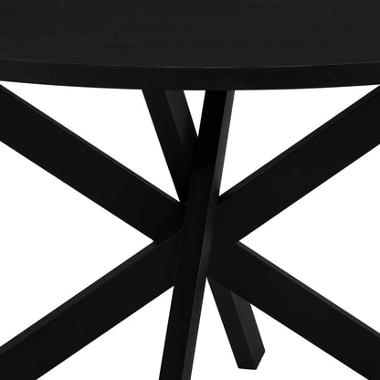 Brooke Round 4 - 6 Seater Dining Table - Black - DUSK