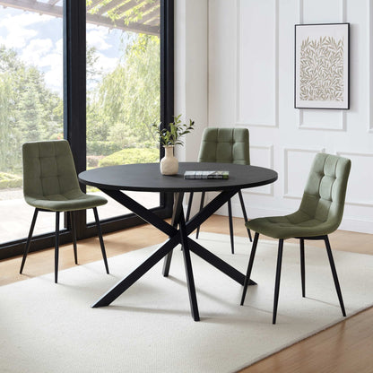 Brooke Round 4 - 6 Seater Dining Table - Black - DUSK