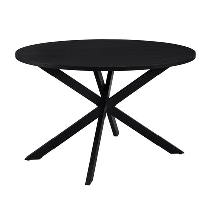 Brooke Round 4 - 6 Seater Dining Table - Black - DUSK