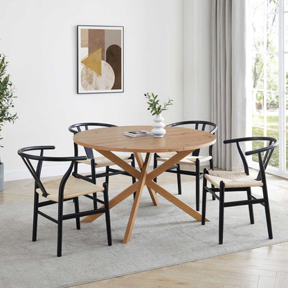 Brooke Round 4 - 6 Seater Dining Table - Wood - DUSK