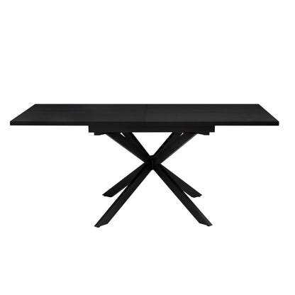 Brooke Square Extendable 4 - 8 Seater Dining Table - Black - DUSK