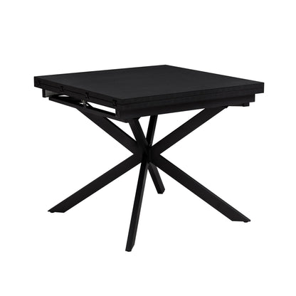 Brooke Square Extendable 4 - 8 Seater Dining Table - Black - DUSK