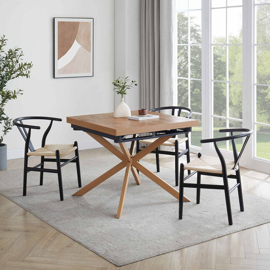 Brooke Square Extendable 4 - 8 Seater Dining Table - Wood - DUSK