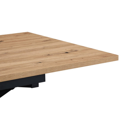 Brooke Square Extendable 4-8 Seater Dining Table - Wood/Black - DUSK