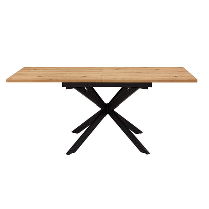 Brooke Square Extendable 4 - 8 Seater Dining Table - Wood/Black - DUSK