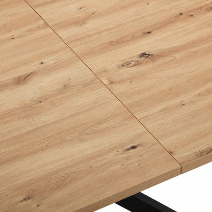 Brooke Square Extendable 4-8 Seater Dining Table - Wood/Black - DUSK