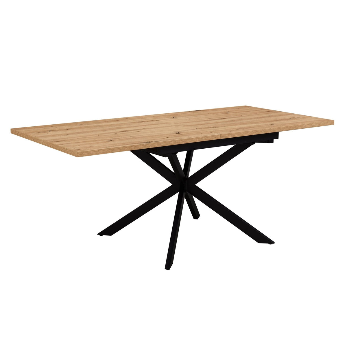 Brooke Square Extendable 4-8 Seater Dining Table - Wood/Black - DUSK