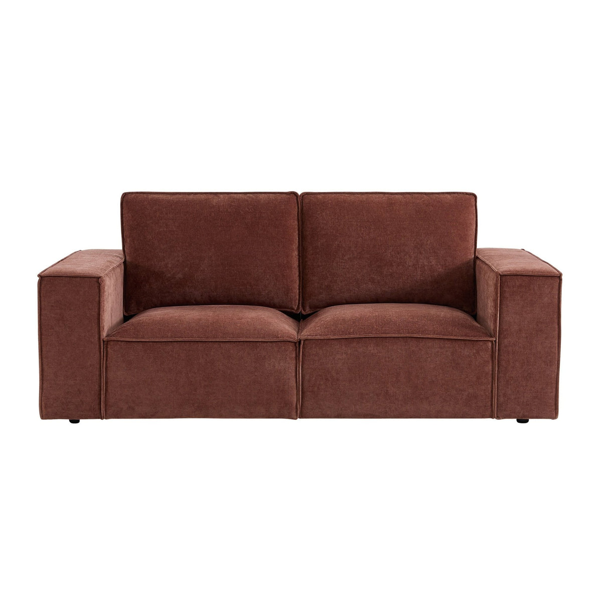 Brooklyn 2 Seater Sofa - Chenille Dark Rust - DUSK