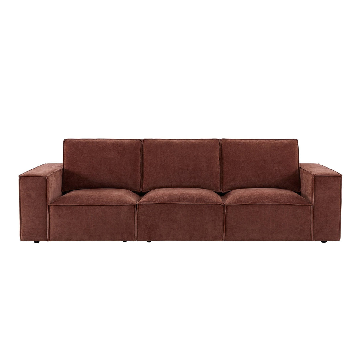 Brooklyn 3 Seater Sofa - Chenille Dark Rust - DUSK