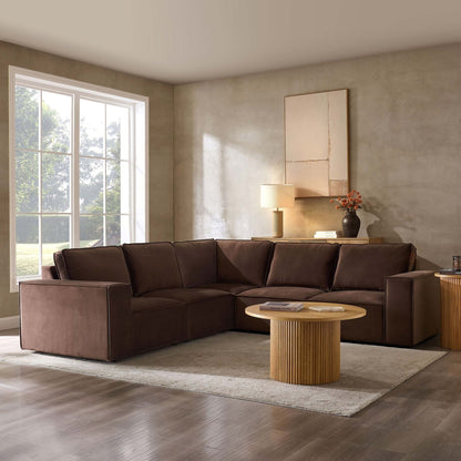 Brooklyn Large Left Hand Corner Sofa - Cappuccino - DUSK
