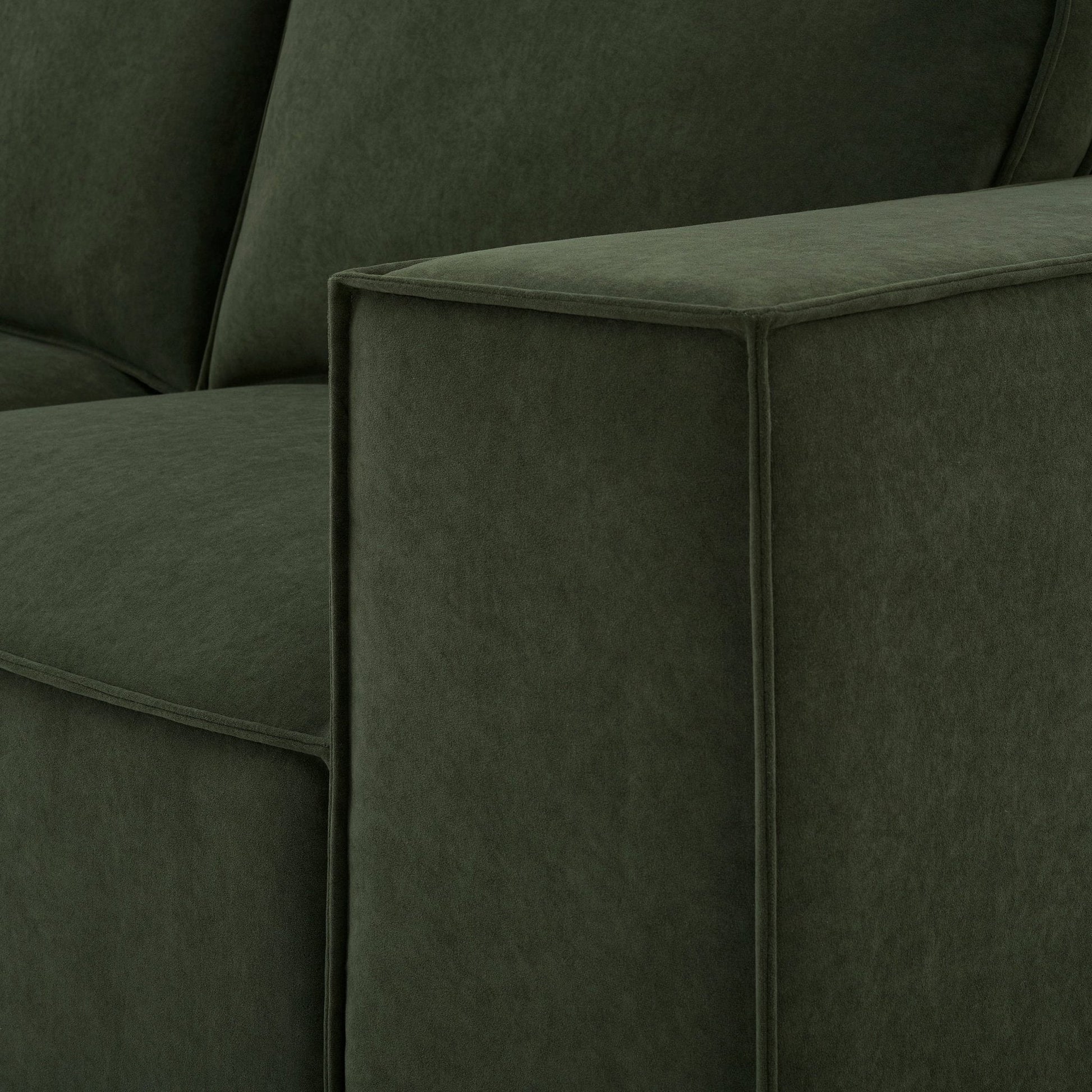 Brooklyn Large Left Hand Corner Sofa - Dark Olive - DUSK