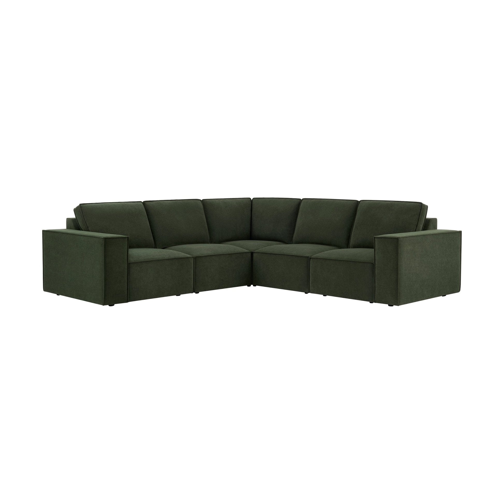 Brooklyn Large Left Hand Corner Sofa - Dark Olive - DUSK