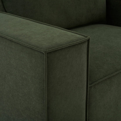 Brooklyn Large Left Hand Corner Sofa - Dark Olive - DUSK