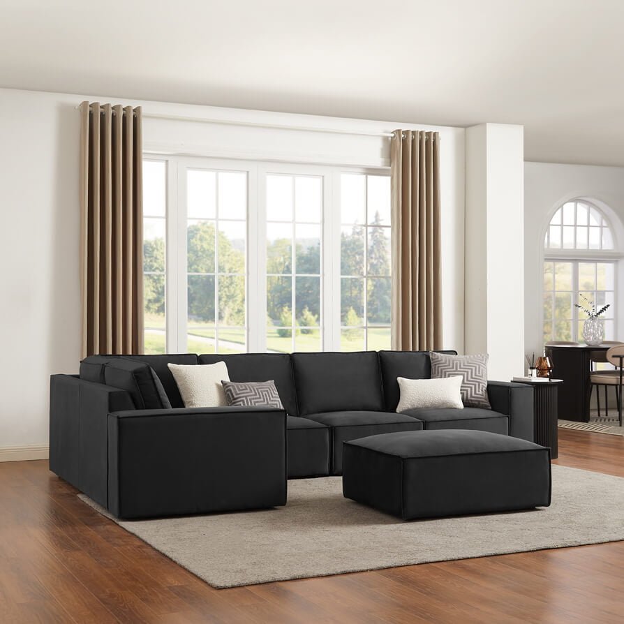 Brooklyn Large Left Hand Corner Sofa - Ink - DUSK