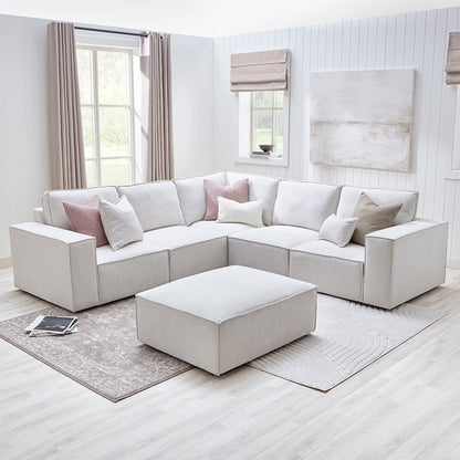 Brooklyn Large Left Hand Corner Sofa - Ivory - DUSK