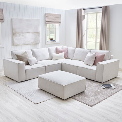 Brooklyn Large Left Hand Corner Sofa - Ivory - DUSK