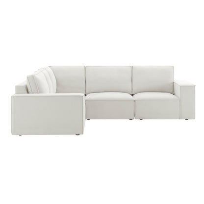 Brooklyn Large Left Hand Facing Corner Sofa - Ivory - DUSK