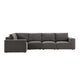 Brooklyn Large Left Hand L-Shape - Chenille Ash Grey - DUSK