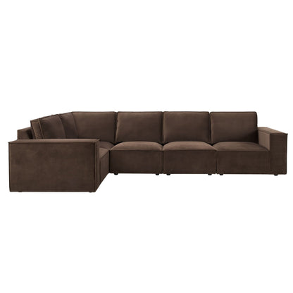 Brooklyn Large Left Hand L - Shape Sofa - Cappuccino - DUSK